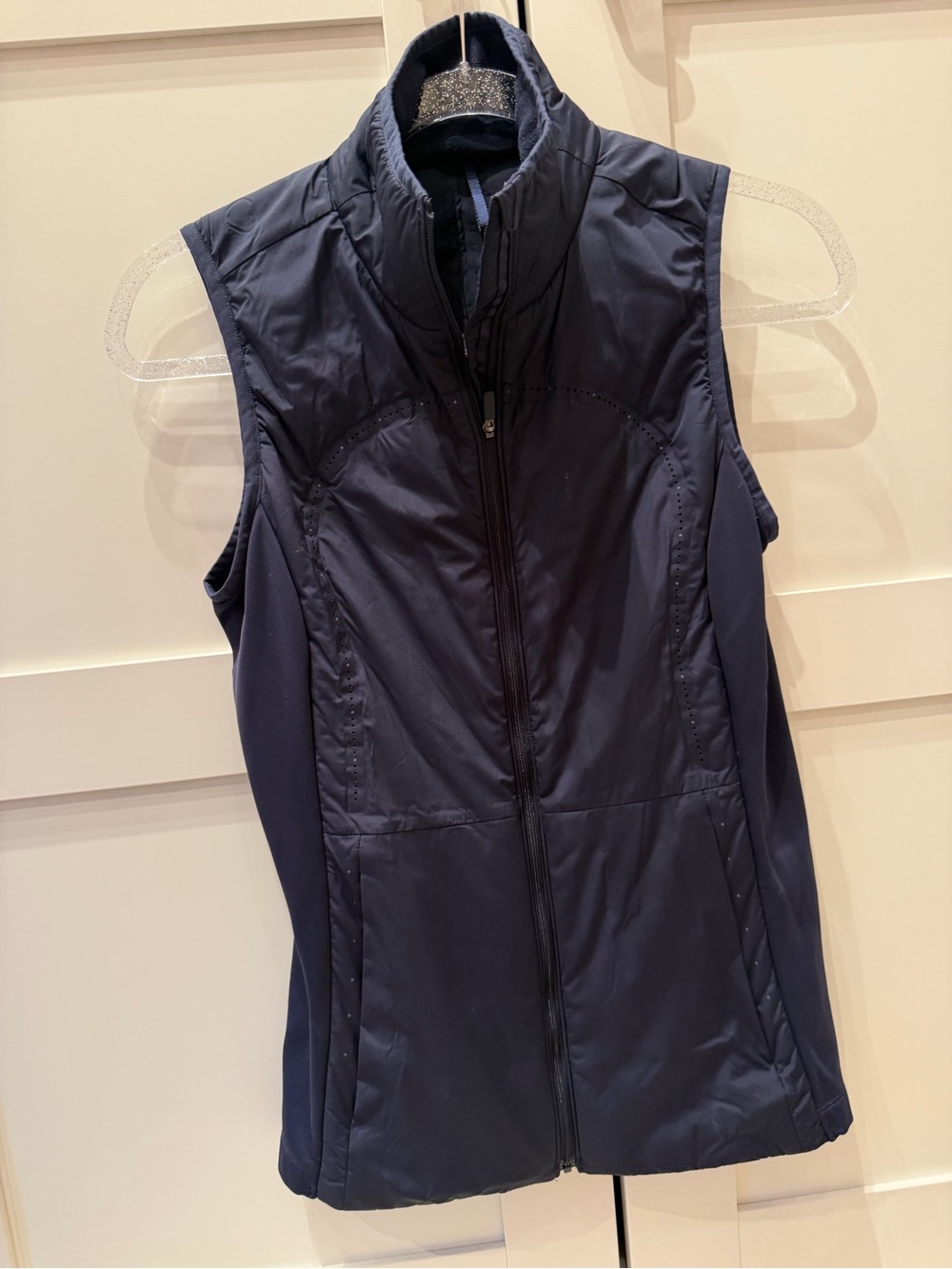 lululemon athletica Navy Quilted Zip-Up Sleeveless Vest